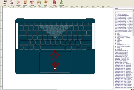 Σχεδιασμός OEM Laptop Skin Machine, Laptop Skin Heat Press Machine