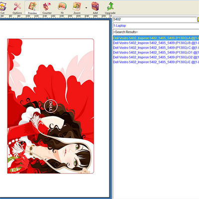 Μηχανή κατασκευής δέρματος φορητού υπολογιστή με πρότυπα φορητού υπολογιστή και χωρίς όριο κοπής που υποστηρίζει δημιουργικά σχέδια δέρματος φορητού υπολογιστή