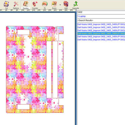 Μηχανή κατασκευής δέρματος φορητού υπολογιστή με πρότυπα φορητού υπολογιστή και χωρίς όριο κοπής που υποστηρίζει δημιουργικά σχέδια δέρματος φορητού υπολογιστή